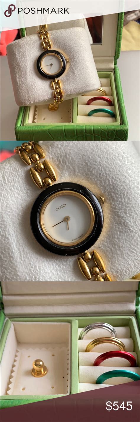vintage gucci watch changeable face